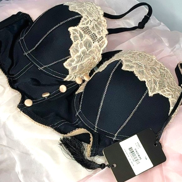 NWT Kardashian size 14 boustier/bra black and pink - Picture 5 of 8